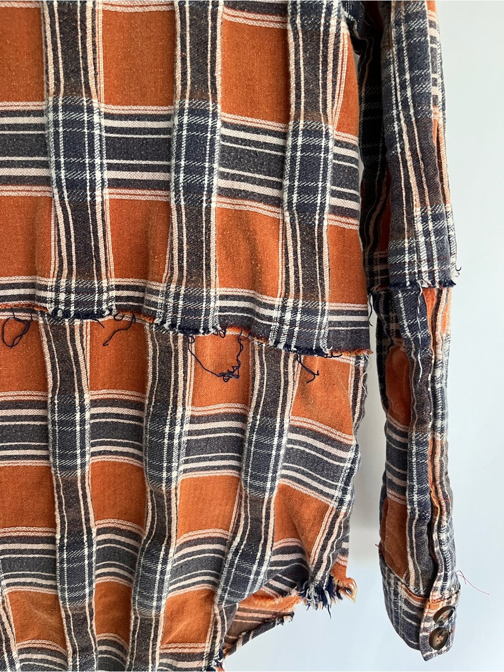 Oli & Hali Orange and Black Plaid Button-Up Shirt - Picture 10 of 13